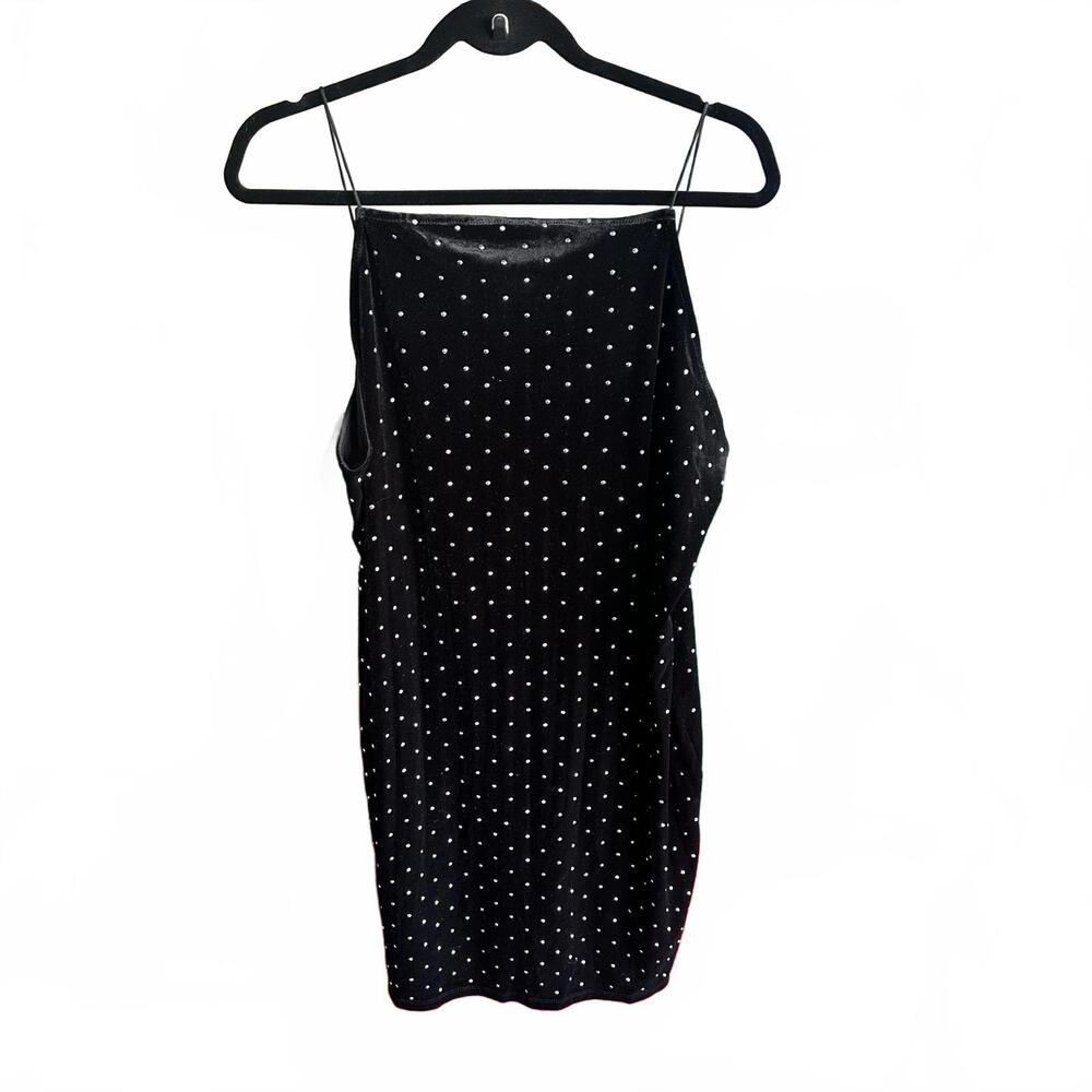 H&M NWT Elegant Black Polka Dot Mini Dress